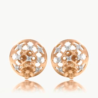 Flower Net Diamond Studs