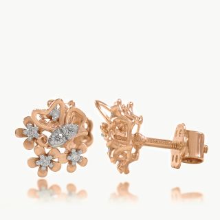 Chaos Flower Diamond Studs
