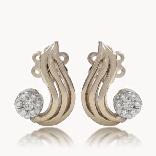 Lyric Curve Diamond Studs