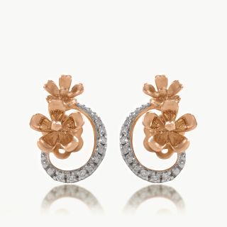 Floral Duet Diamond Studs