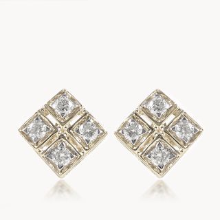 Cheveron Diamond Earrings