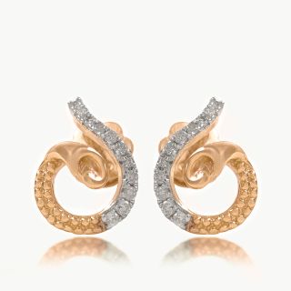 Pave Swirl Dimaond Studs