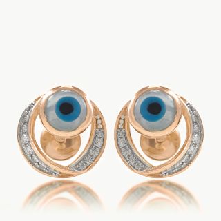 Mystic Evil Eye Diamond Studs