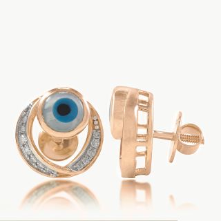 Mystic Evil Eye Diamond Studs