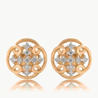 Swirl Sparkle Diamond Studs