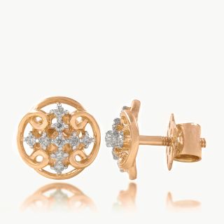 Swirl Sparkle Diamond Studs