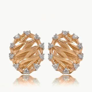 Zig-zag Diamond Studs