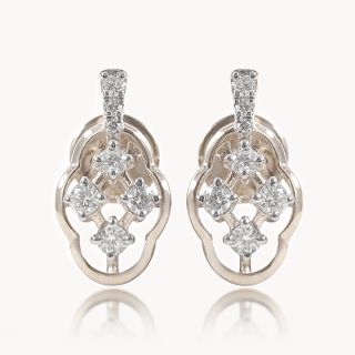 Floral Lattice Diamond Earings