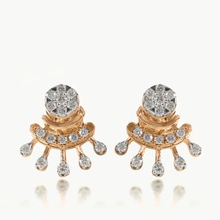 Inverted Sunrise Diamond Stud