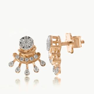 Inverted Sunrise Diamond Stud