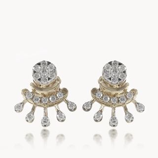 Inverted Sunrise Diamond Stud