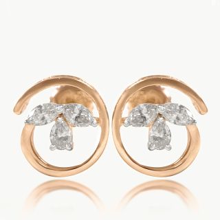 Dewdrop Orbit Diamond Earrings