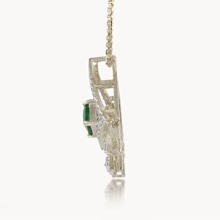 Green stone Drape Pendant