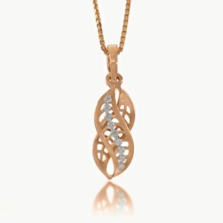 Vine Swirl Diamond Pendant