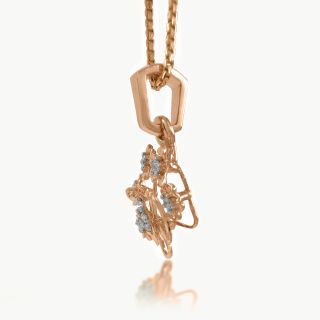 Chaos Flower Diamond Pendant