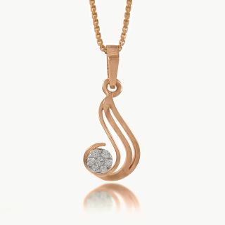 Lyric Curve Diamond Pendant