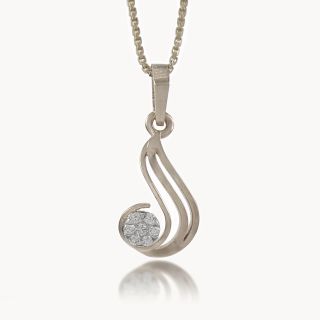 Lyric Curve Diamond Pendant