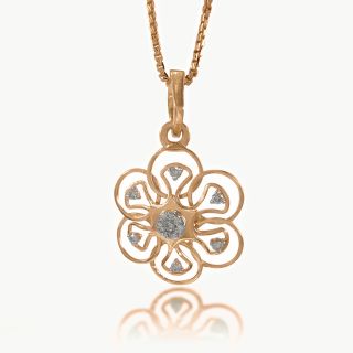 Diamond Petal Pendant