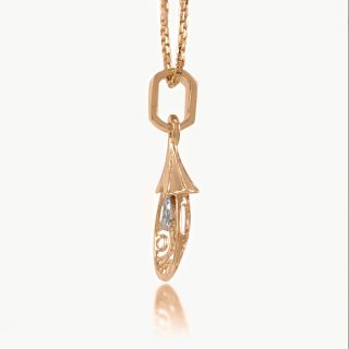 Tear Bloom Diamond Pendant