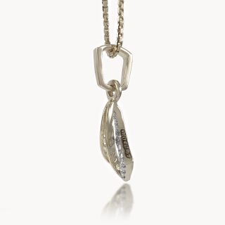 Swirling Ribbon Diamond Pendant