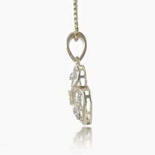 Octagonal Bloom Diamond Pendant