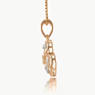 Octagonal Bloom Diamond Pendant