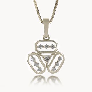 Octagonal Bloom Diamond Pendant