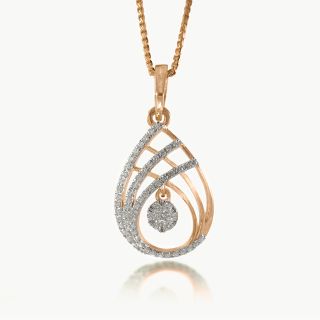 Halo Cascade Diamond Pendant