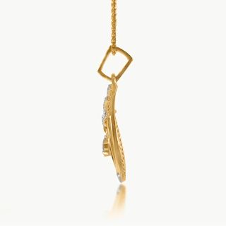 Halo Cascade Diamond Pendant