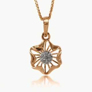 Krit Flower Design Diamond Pendant