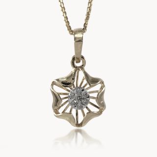 Krit Flower Design Diamond Pendant