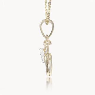 Dewdrop Orbit Diamond Pendant