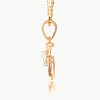 Dewdrop Orbit Diamond Pendant