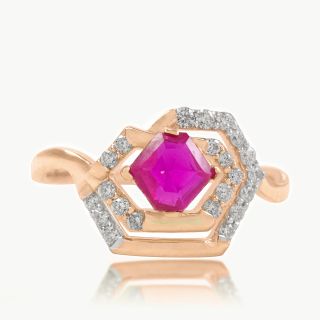 Crimson Crown Diamond Ring