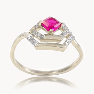 Crimson Crown Diamond Ring