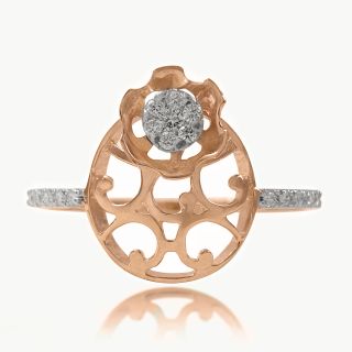 Moon Flower Diamond Ring
