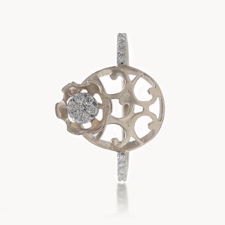 Moon Flower Diamond Ring