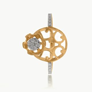 Moon Flower Diamond Ring