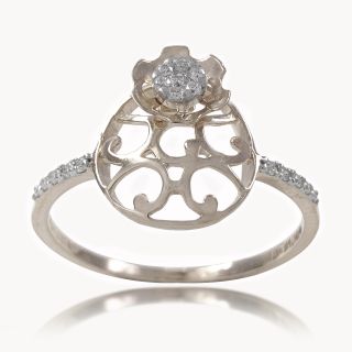 Moon Flower Diamond Ring