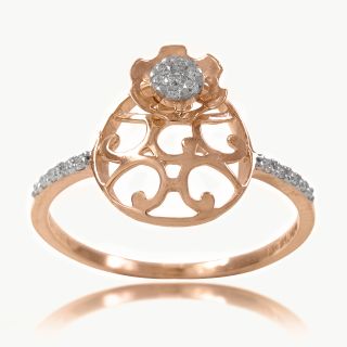 Moon Flower Diamond Ring