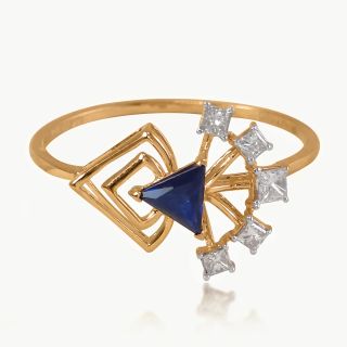 Blue Radiance Diamond Ring