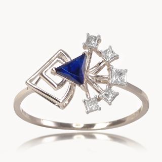 Blue Radiance Diamond Ring