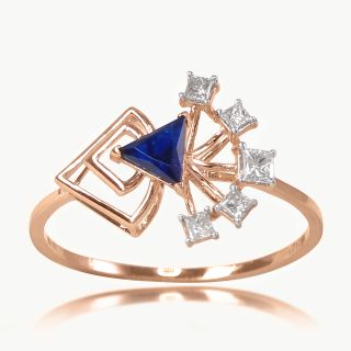 Blue Radiance Diamond Ring