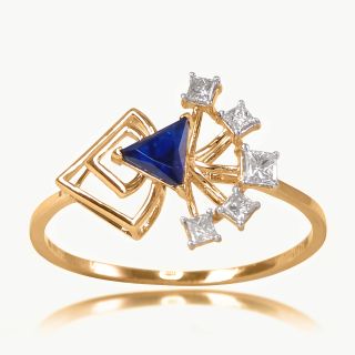 Blue Radiance Diamond Ring