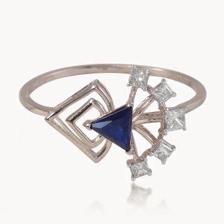 Blue Radiance Diamond Ring
