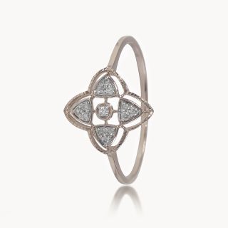 Gilded Petals Diamond Ring