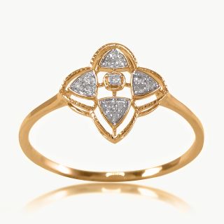 Gilded Petals Diamond Ring