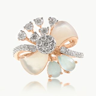 Lunar Bloosom Cocktail Diamond Ring
