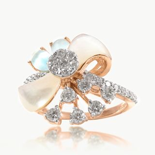 Lunar Bloosom Cocktail Diamond Ring