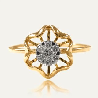 Krit Flower Design Diamond Ring For Her